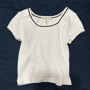 Aesthetic White Baby Tee